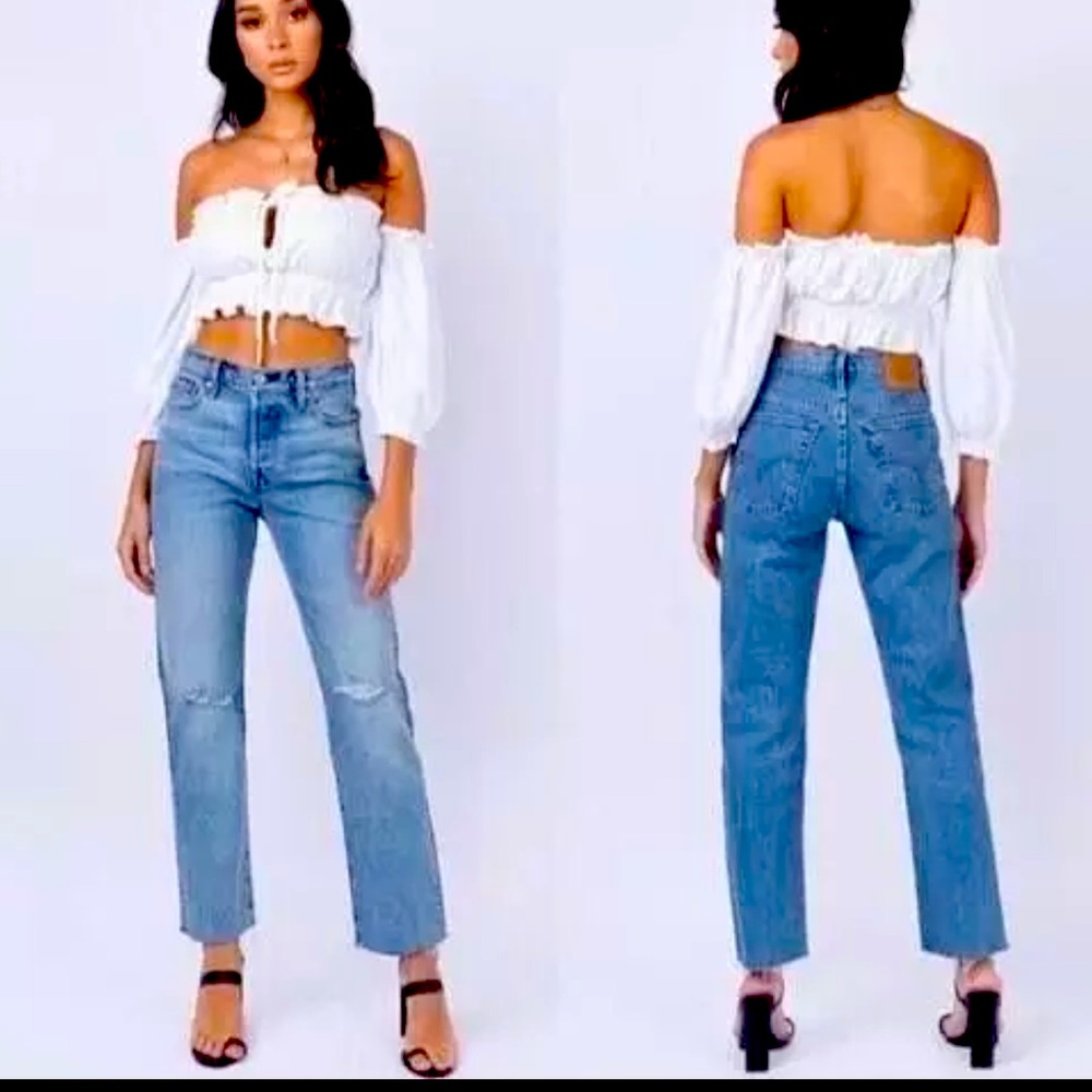 Levi’s wedgie straight jeans cropped 29